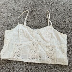 Aerie Cream Lace Camisole Top